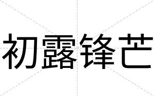 初露锋芒