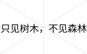 只见树木,不见森林 只见树木,不见森林