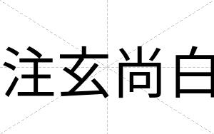 注玄尚白 注玄尚白
