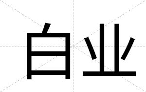 白业 白业