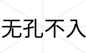 无孔不入 无孔不入