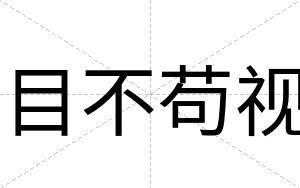 目不苟视 目不苟视