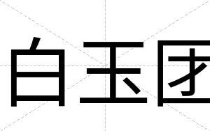 白玉团 白玉团