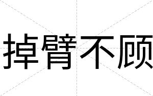 掉臂不顾 掉臂不顾