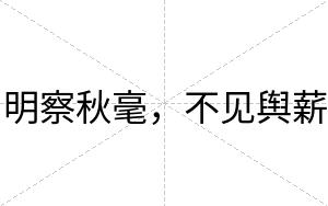 明察秋毫,不见舆薪 明察秋毫,不见舆薪