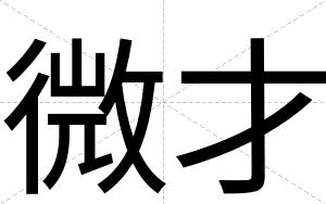 微才 微才