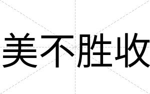 美不胜收 美不胜收