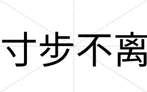 寸步不离 寸步不离