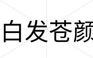 白发苍颜 白发苍颜