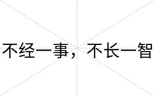 不经一事,不长一智 不经一事,不长一智
