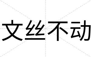文丝不动 文丝不动