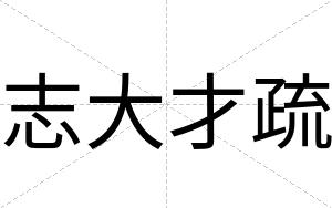 志大才疏 志大才疏