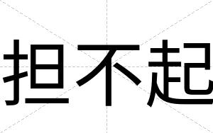 担不起 担不起