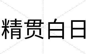 精贯白日 精贯白日