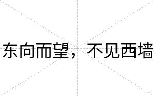 东向而望,不见西墙 东向而望,不见西墙
