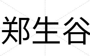 郑生谷