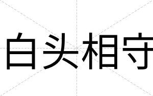 白头相守 白头相守