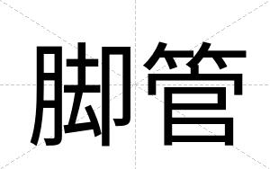 脚管