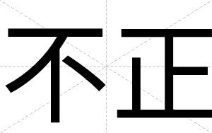 不正 不正