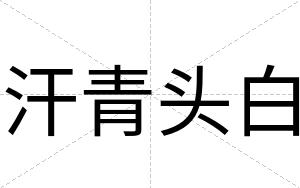 汗青头白 汗青头白
