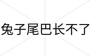 兔子尾巴长不了 兔子尾巴长不了